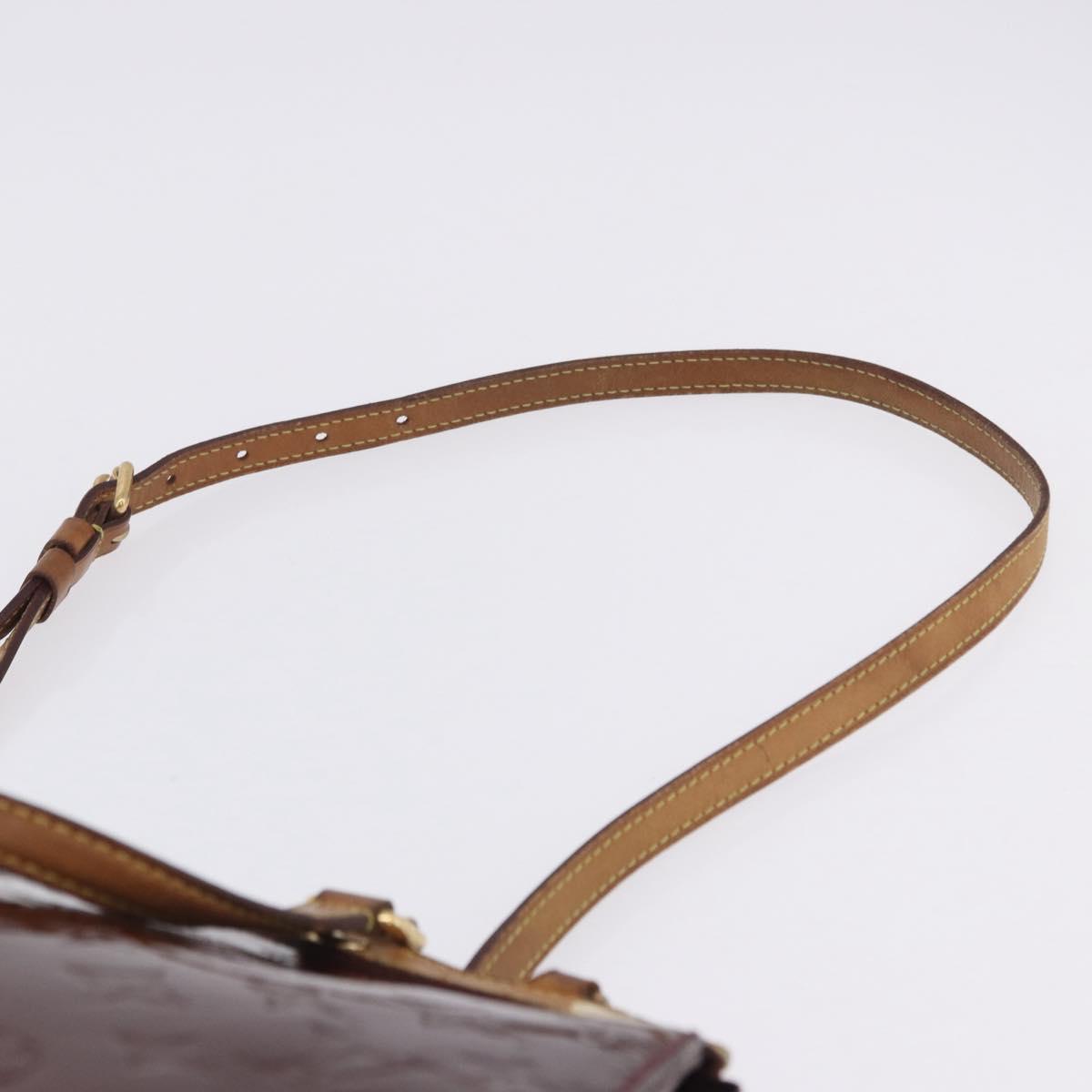 LOUIS VUITTON Vernis Blair MM Hand Bag 2way Rouge Favist M91690 LV Auth EC506