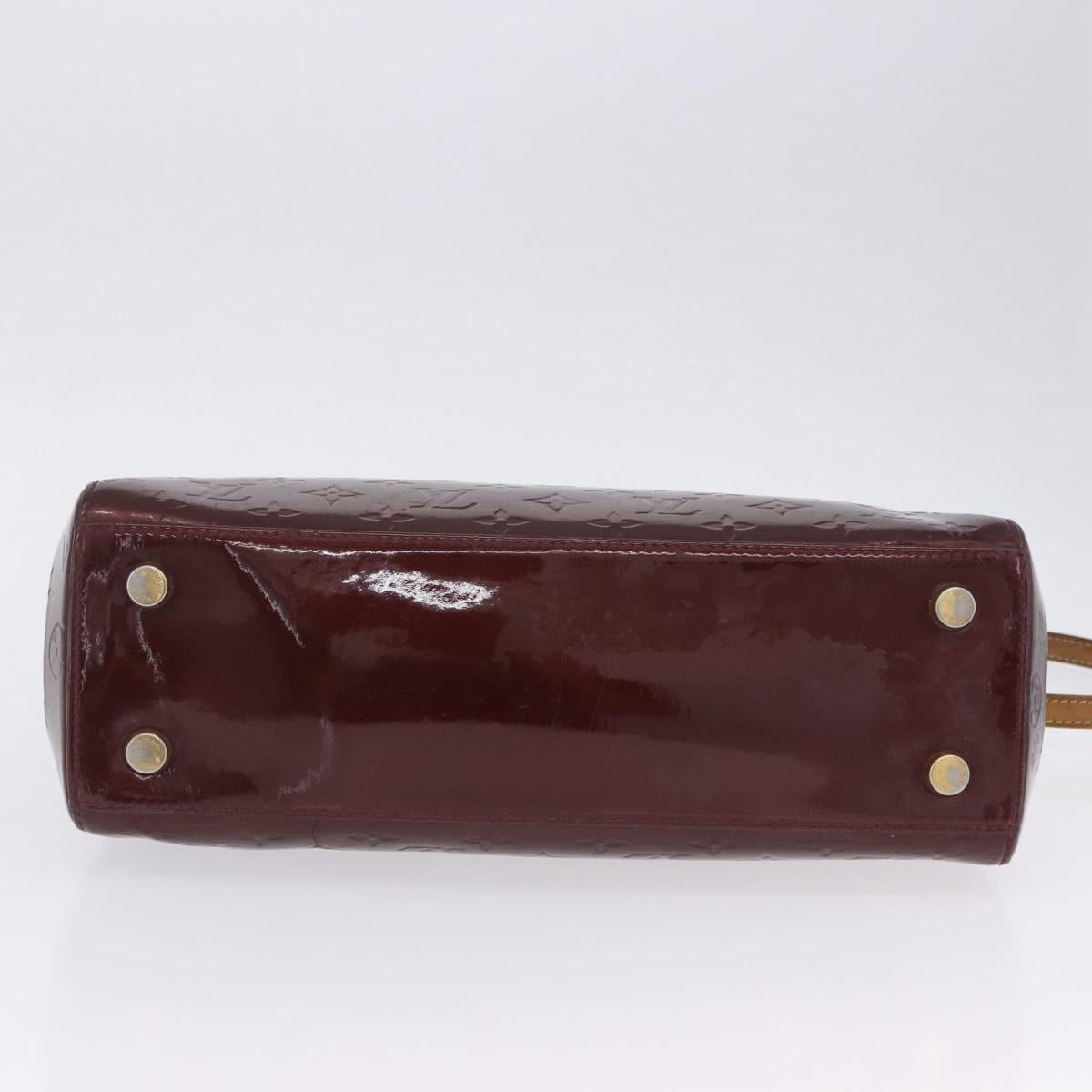 LOUIS VUITTON Vernis Blair MM Hand Bag 2way Rouge Favist M91690 LV Auth EC506