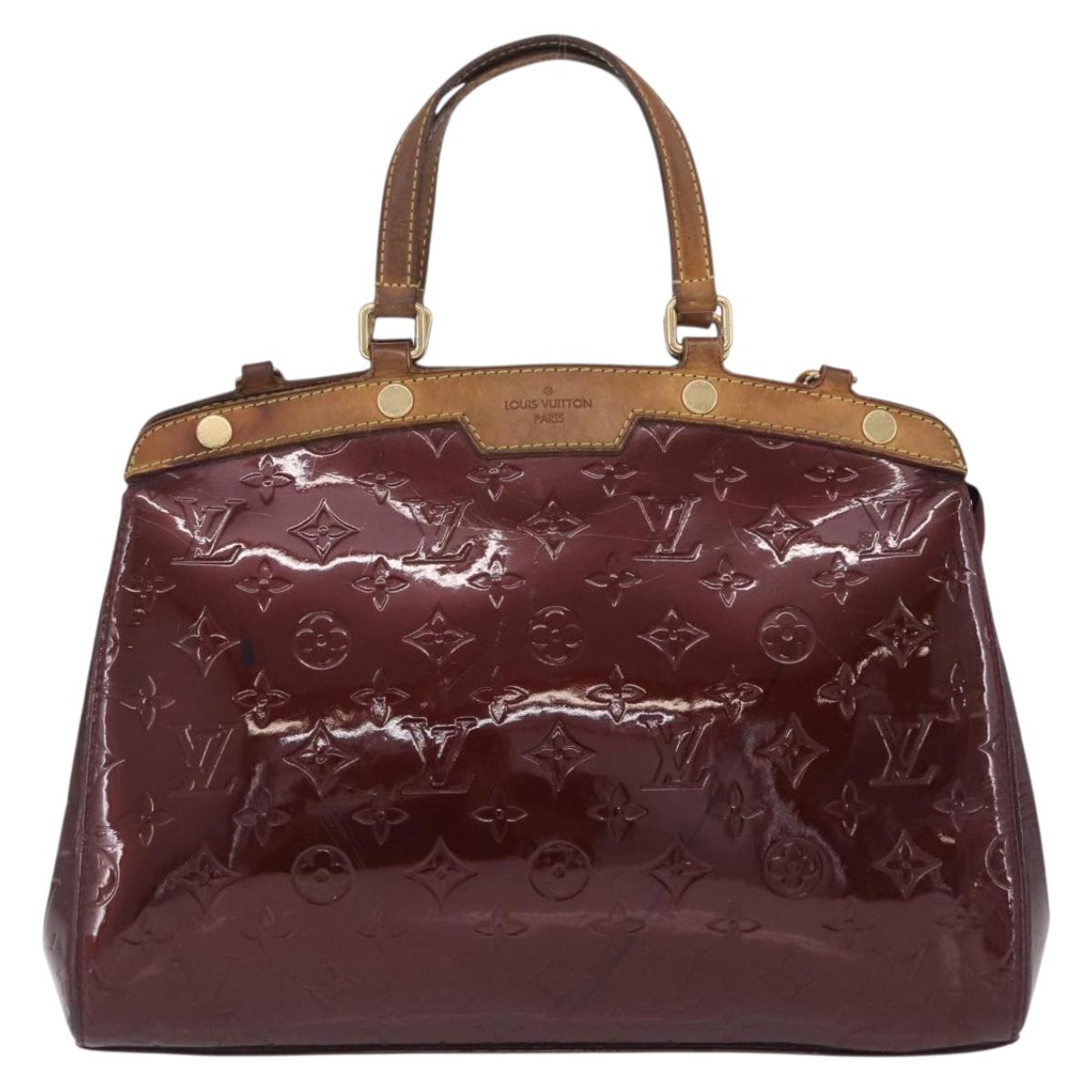 LOUIS VUITTON Vernis Blair MM Hand Bag 2way Rouge Favist M91690 LV Auth EC506