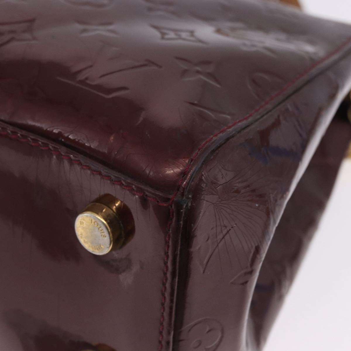 LOUIS VUITTON Vernis Blair MM Hand Bag 2way Rouge Favist M91690 LV Auth EC506