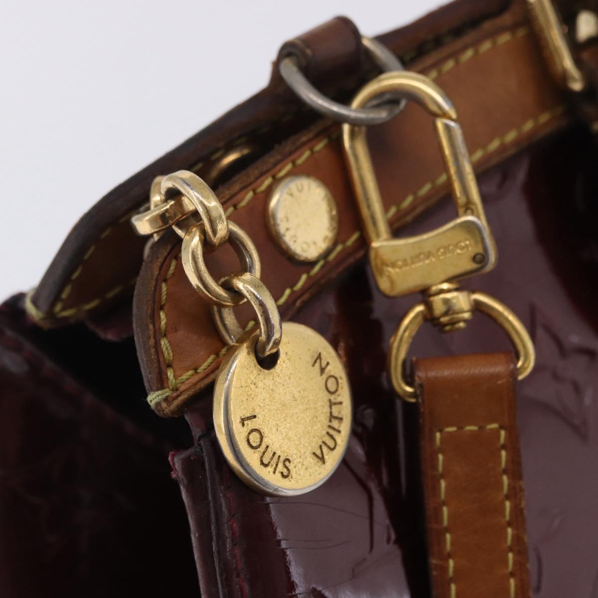 LOUIS VUITTON Vernis Blair MM Hand Bag 2way Rouge Favist M91690 LV Auth EC506