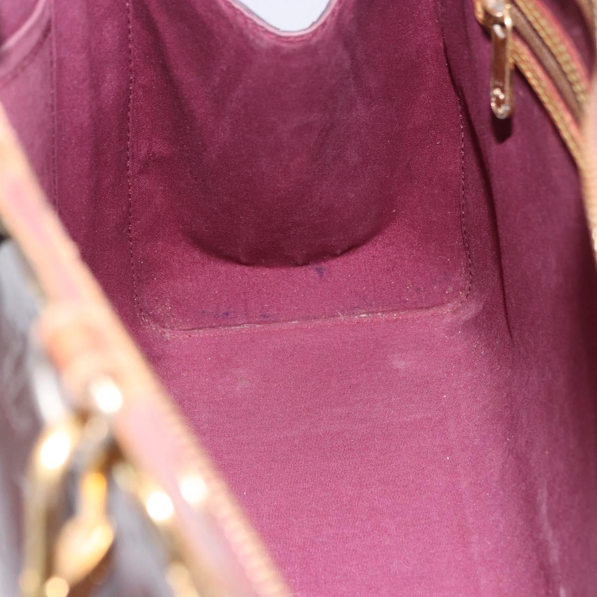 LOUIS VUITTON Vernis Blair MM Hand Bag 2way Rouge Favist M91690 LV Auth EC506