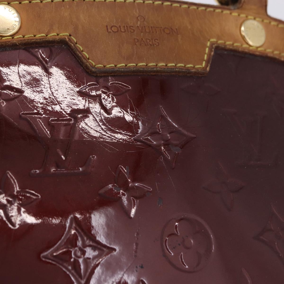 LOUIS VUITTON Vernis Blair MM Hand Bag 2way Rouge Favist M91690 LV Auth EC506