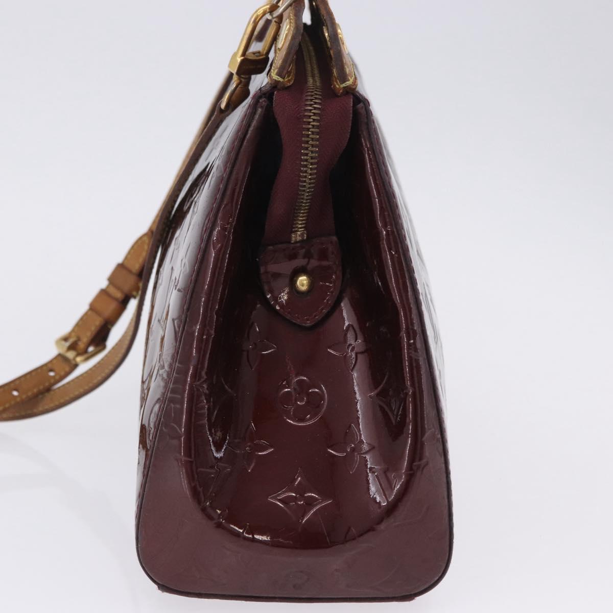 LOUIS VUITTON Vernis Blair MM Hand Bag 2way Rouge Favist M91690 LV Auth EC506