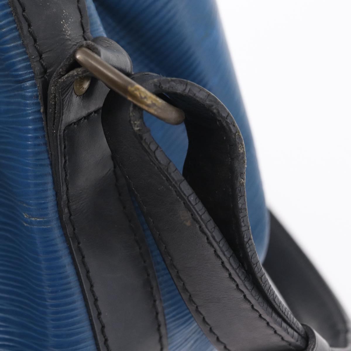 LOUIS VUITTON Epi Petit Noe Shoulder Bag Bicolor Black Blue M44152 Auth EC511