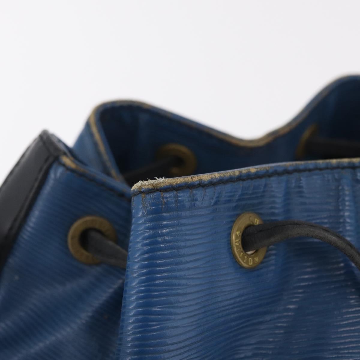 LOUIS VUITTON Epi Petit Noe Shoulder Bag Bicolor Black Blue M44152 Auth EC511