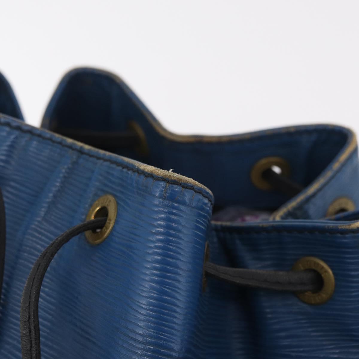 LOUIS VUITTON Epi Petit Noe Shoulder Bag Bicolor Black Blue M44152 Auth EC511