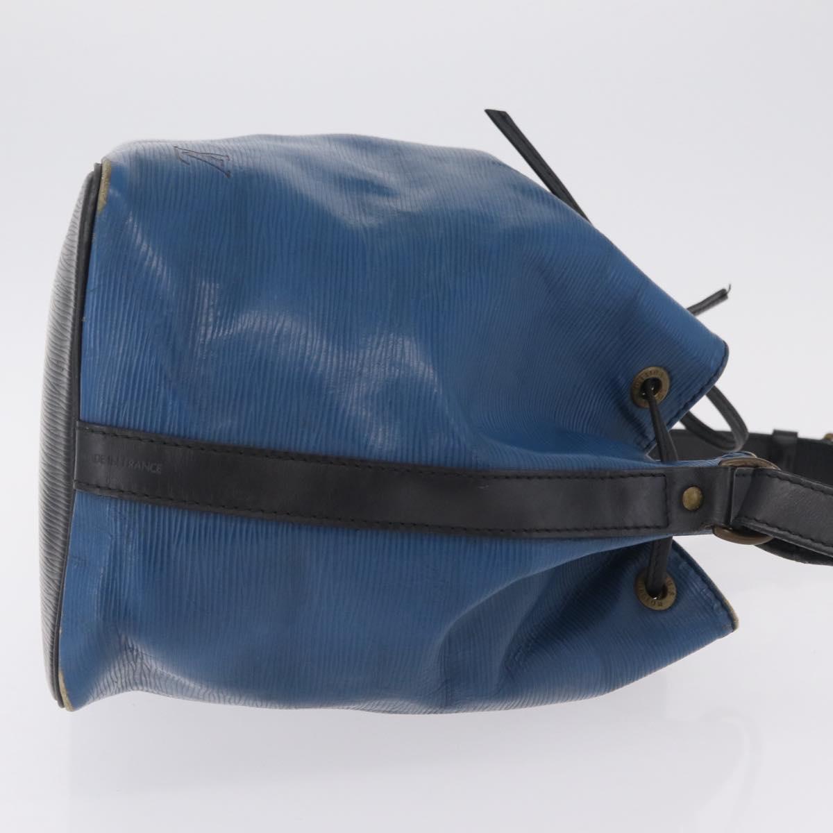 LOUIS VUITTON Epi Petit Noe Shoulder Bag Bicolor Black Blue M44152 Auth EC511