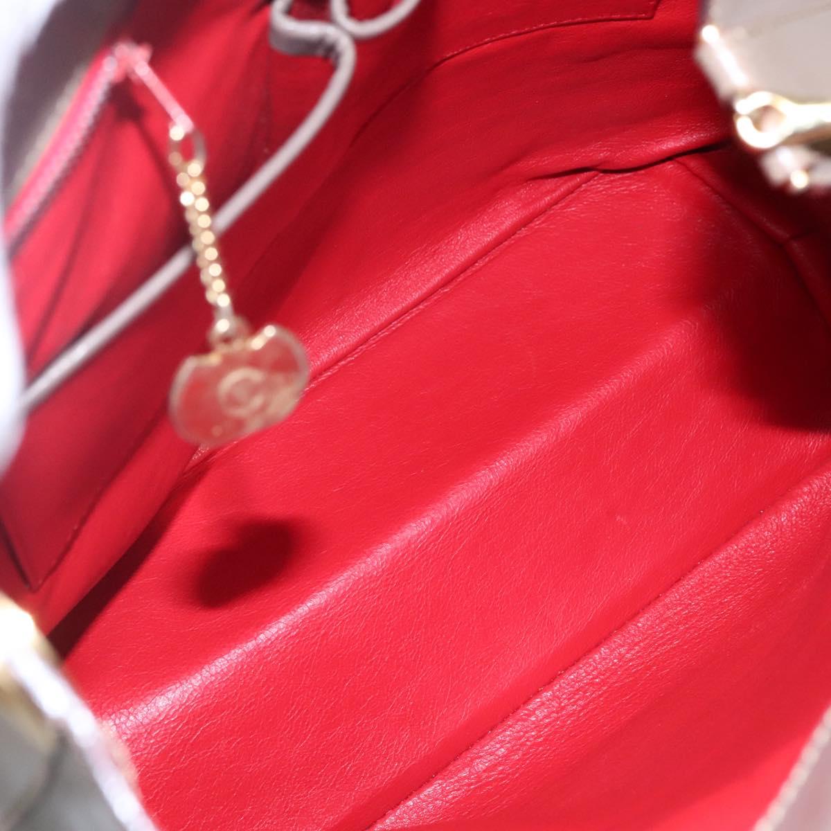 CELINE Shoulder Bag Leather Brown Gold Auth EC529