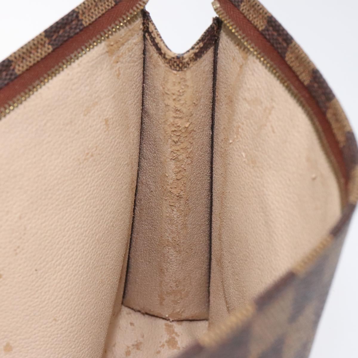 LOUIS VUITTON Damier Ebene Poche Toilette 26 Pouch N47543 LV Auth EC531