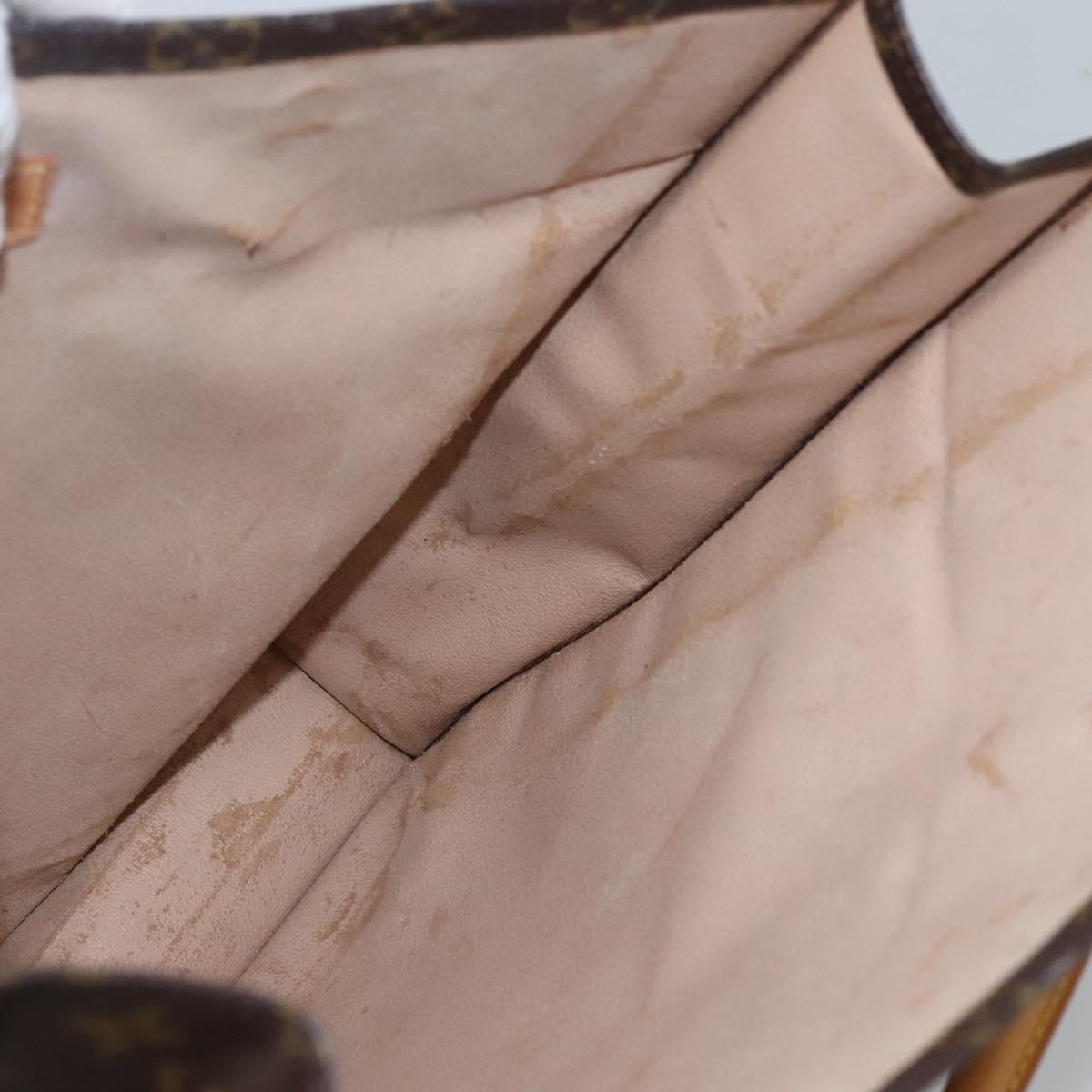 LOUIS VUITTON Monogram Sac Plat Hand Bag M51140 LV Auth EC550