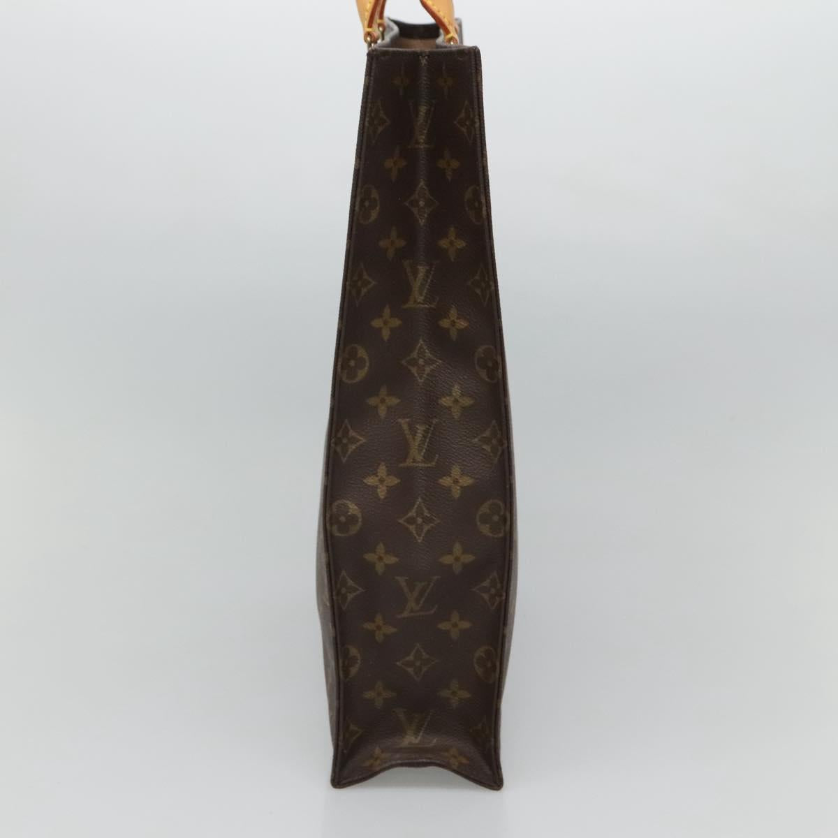 LOUIS VUITTON Monogram Sac Plat Hand Bag M51140 LV Auth EC550