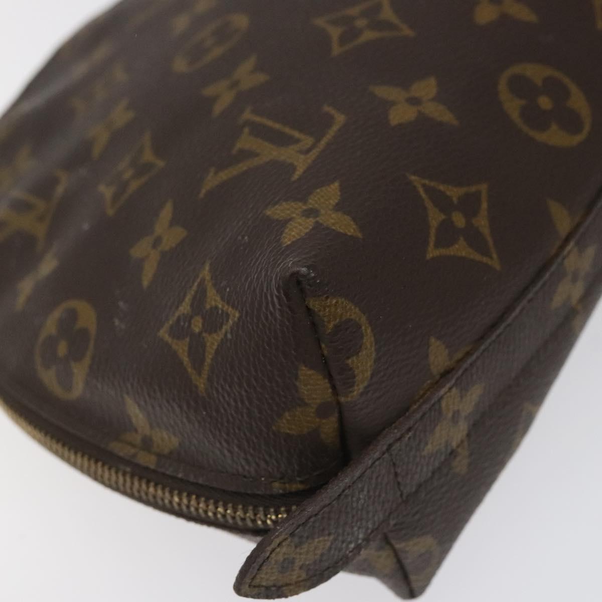 LOUIS VUITTON Monogram Trousse Demi Ronde Cosmetic Pouch M47520 LV Auth EC555
