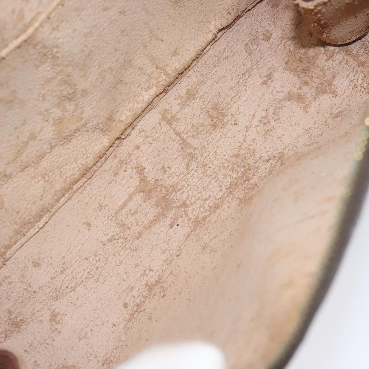 LOUIS VUITTON Monogram Trousse Demi Ronde Cosmetic Pouch M47520 LV Auth EC555