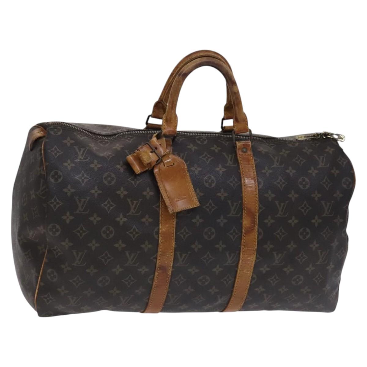 LOUIS VUITTON Monogram Keepall 50 Boston Bag M41426 LV Auth EC556
