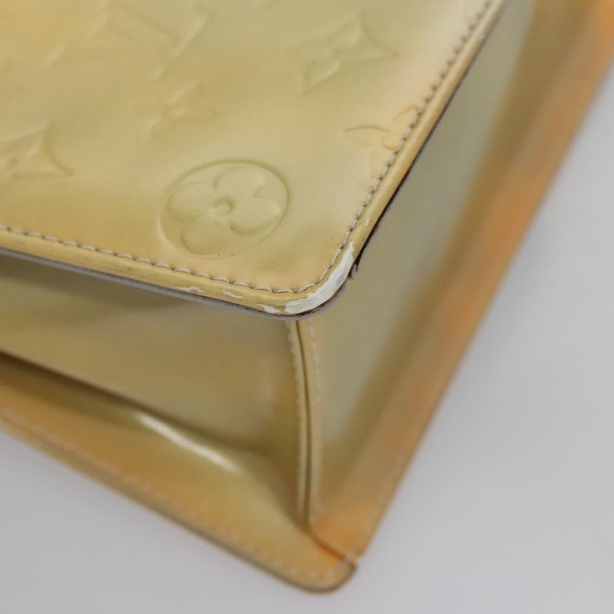 LOUIS VUITTON Monogram Vernis Spring Street Hand Bag Gris M91029 LV Auth EC572