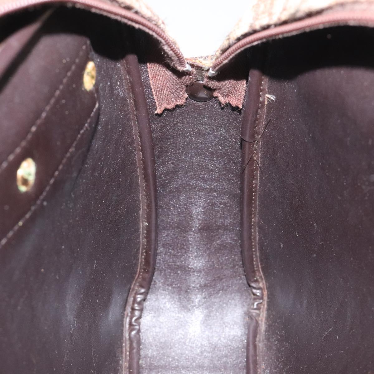 Christian Dior Trotter Canvas Shoulder Bag Brown Auth EC573