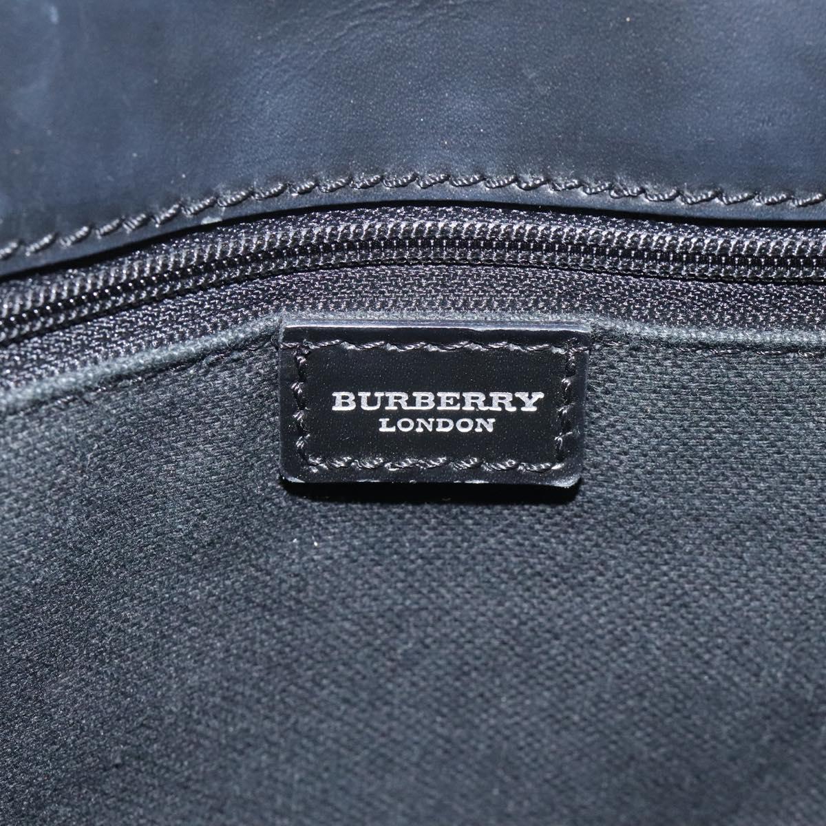 BURBERRY Nova Check Hand Bag PVC Beige Auth EC577