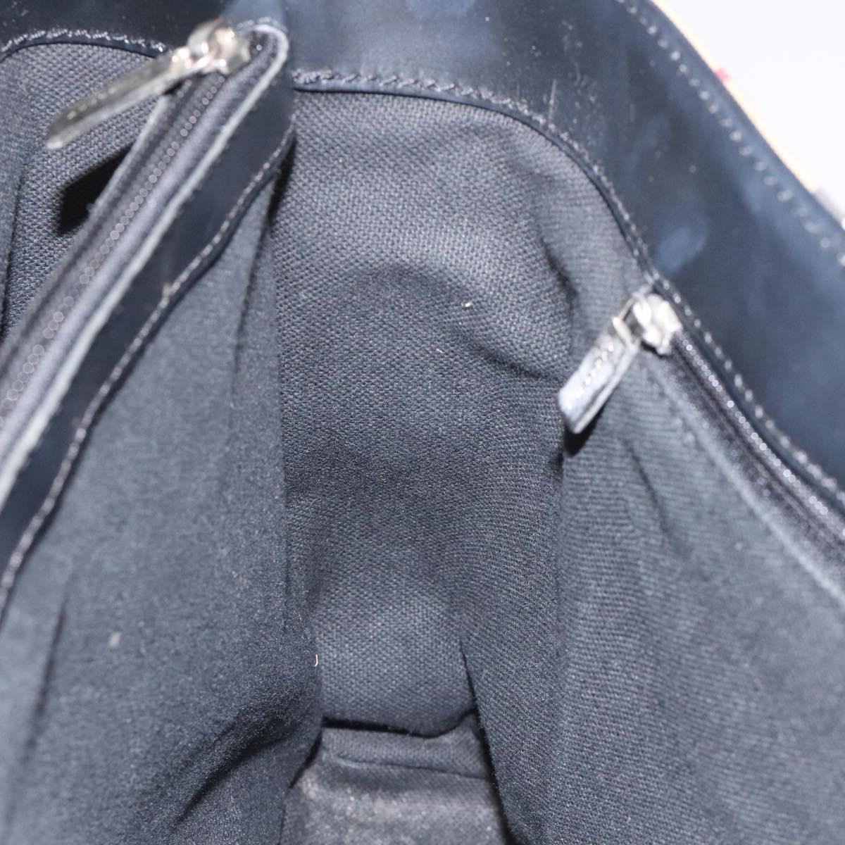 BURBERRY Nova Check Hand Bag PVC Beige Auth EC577