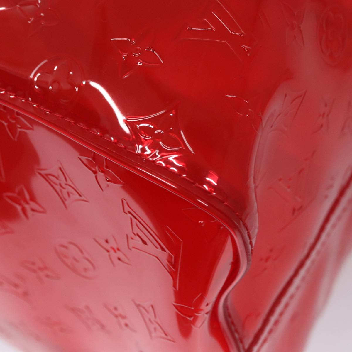 LOUIS VUITTON Monogram Vinyl Keepall Bandouliere 50 Bag Red M41416 Auth EC591SA