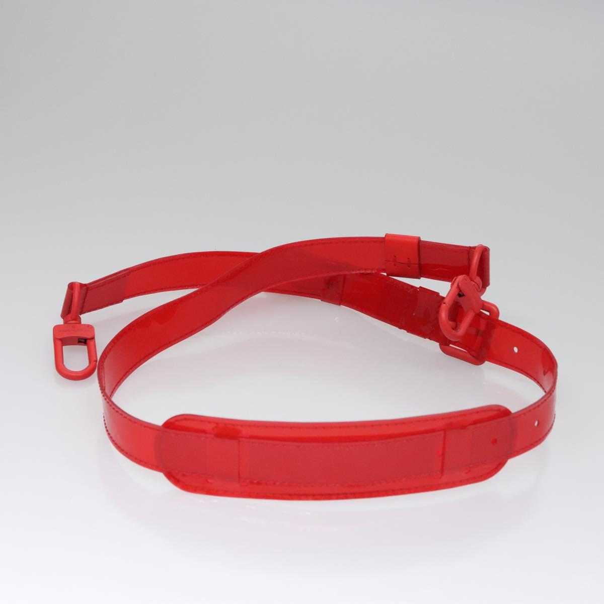 LOUIS VUITTON Monogram Vinyl Keepall Bandouliere 50 Bag Red M41416 Auth EC591SA