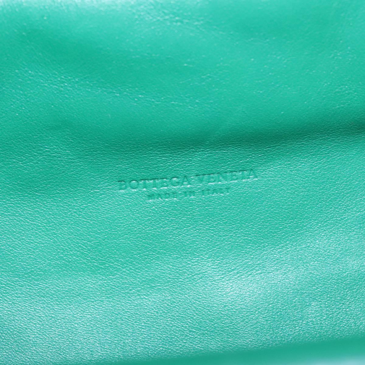 BOTTEGA VENETA Chain Shoulder Bag Leather Green Auth EC599V
