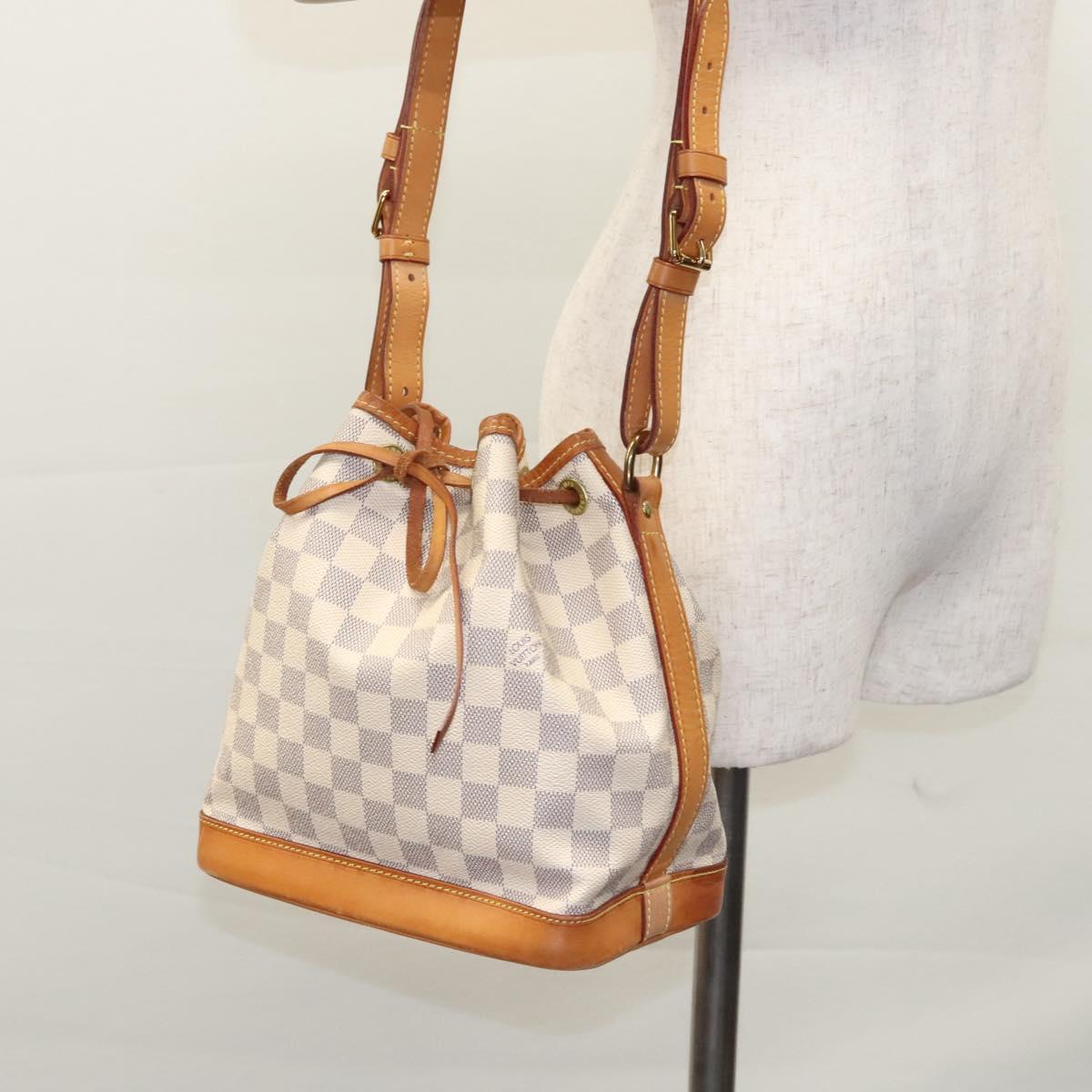 LOUIS VUITTON Damier Azur Noe BB Shoulder Bag N41220 LV Auth EC604