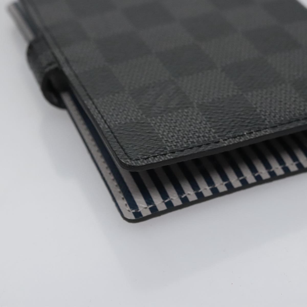 LOUIS VUITTON Damier Graphite Agenda PM Day Planner Cover R20030 LV Auth EC610