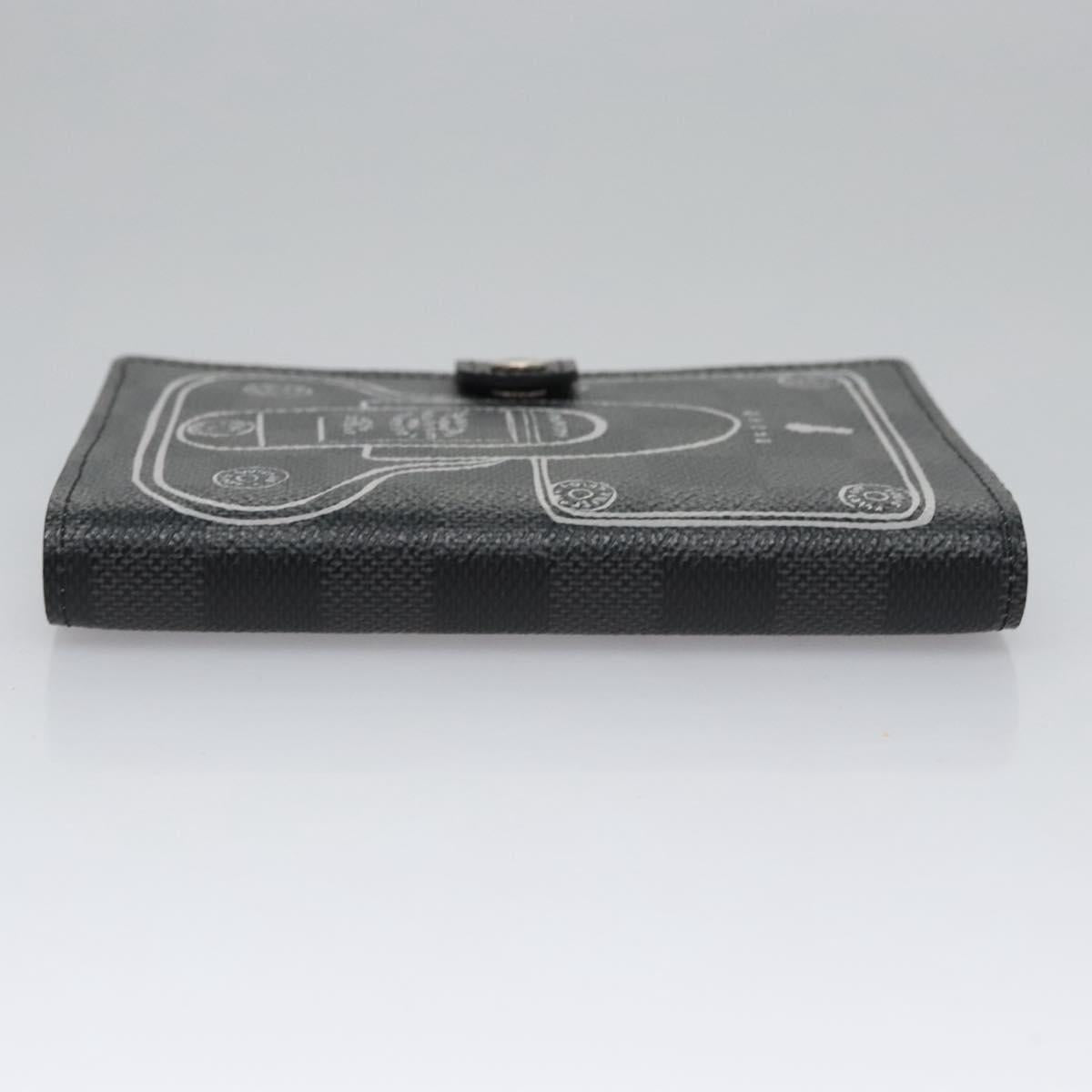 LOUIS VUITTON Damier Graphite Agenda PM Day Planner Cover R20030 LV Auth EC610