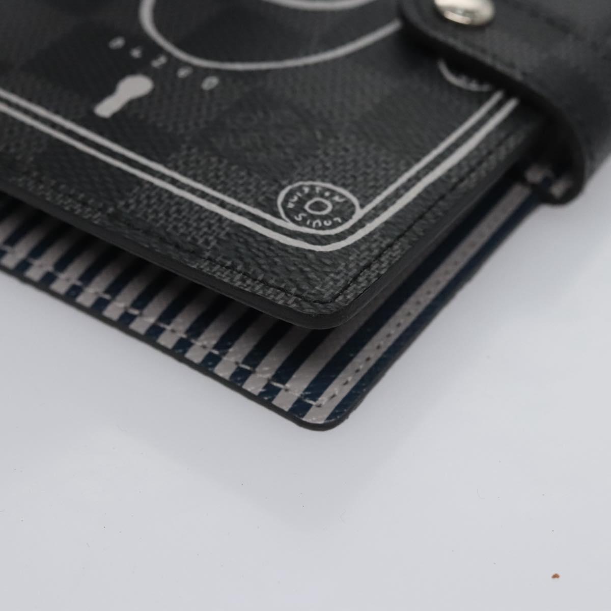 LOUIS VUITTON Damier Graphite Agenda PM Day Planner Cover R20030 LV Auth EC610