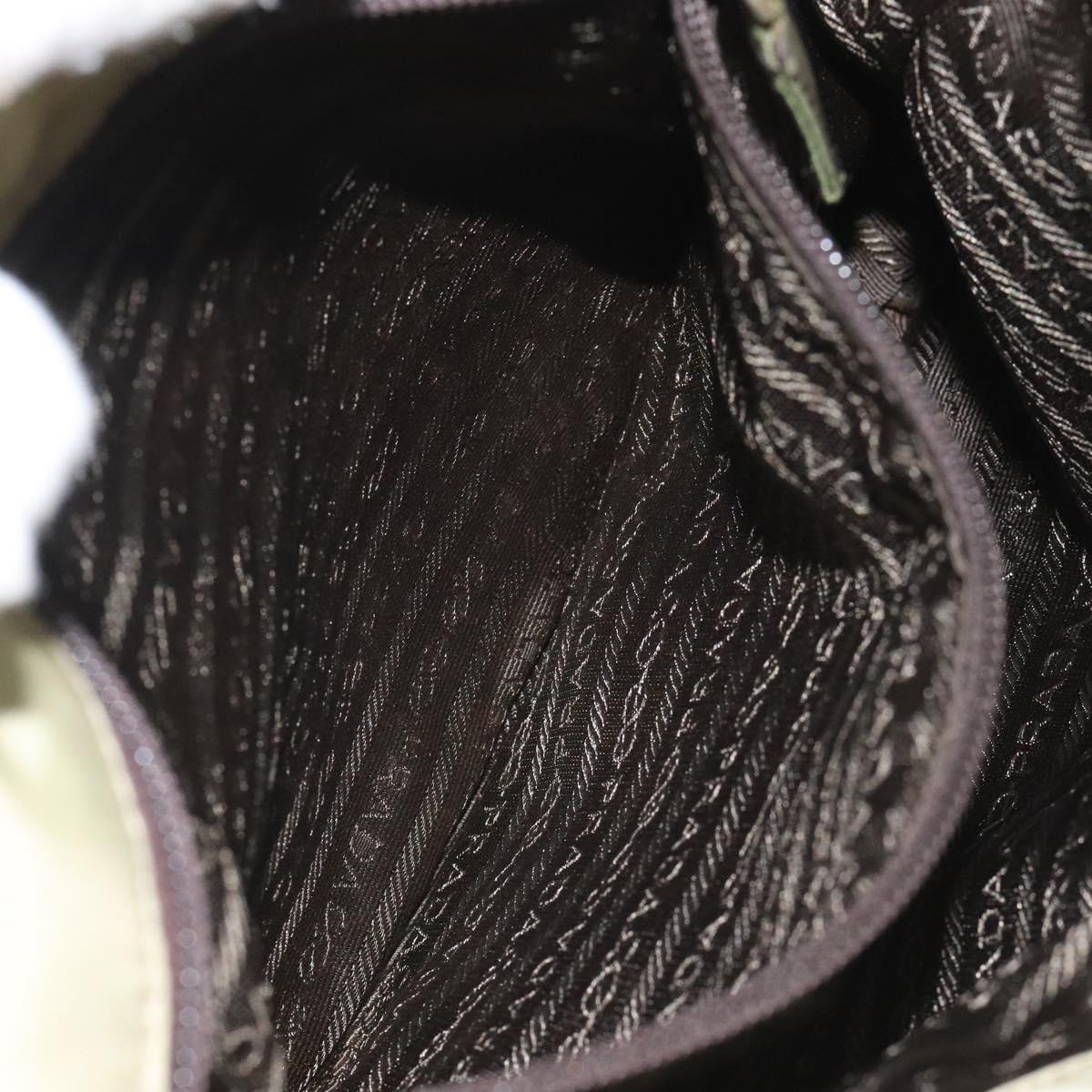 PRADA Tote Bag Nylon Beige Auth EC618