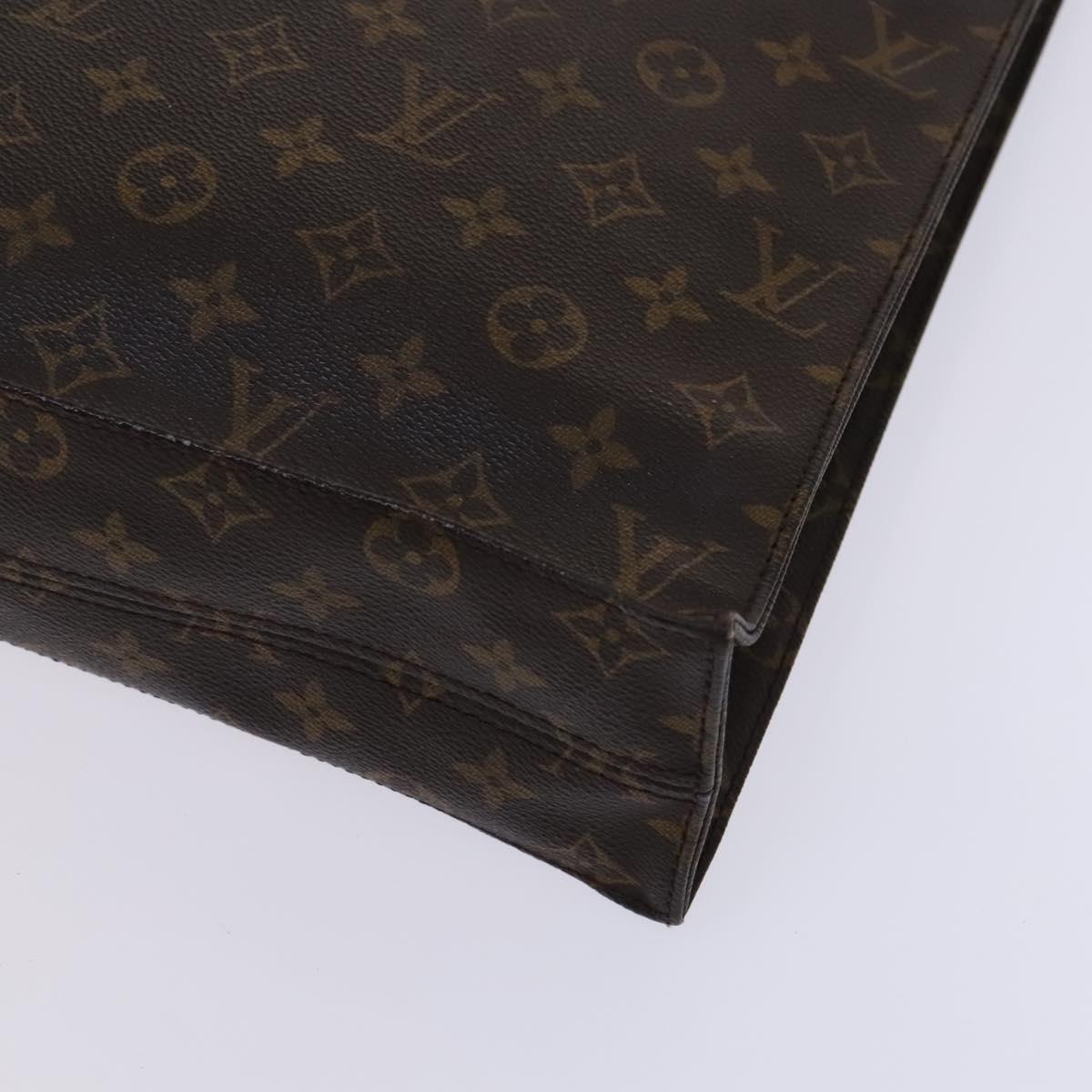 LOUIS VUITTON Monogram Sac Plat Hand Bag M51140 LV Auth EC628