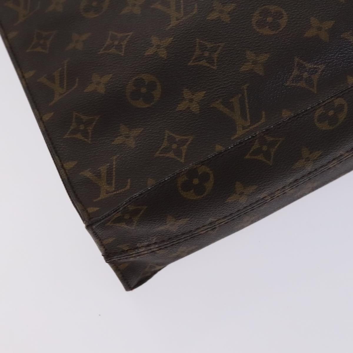 LOUIS VUITTON Monogram Sac Plat Hand Bag M51140 LV Auth EC628
