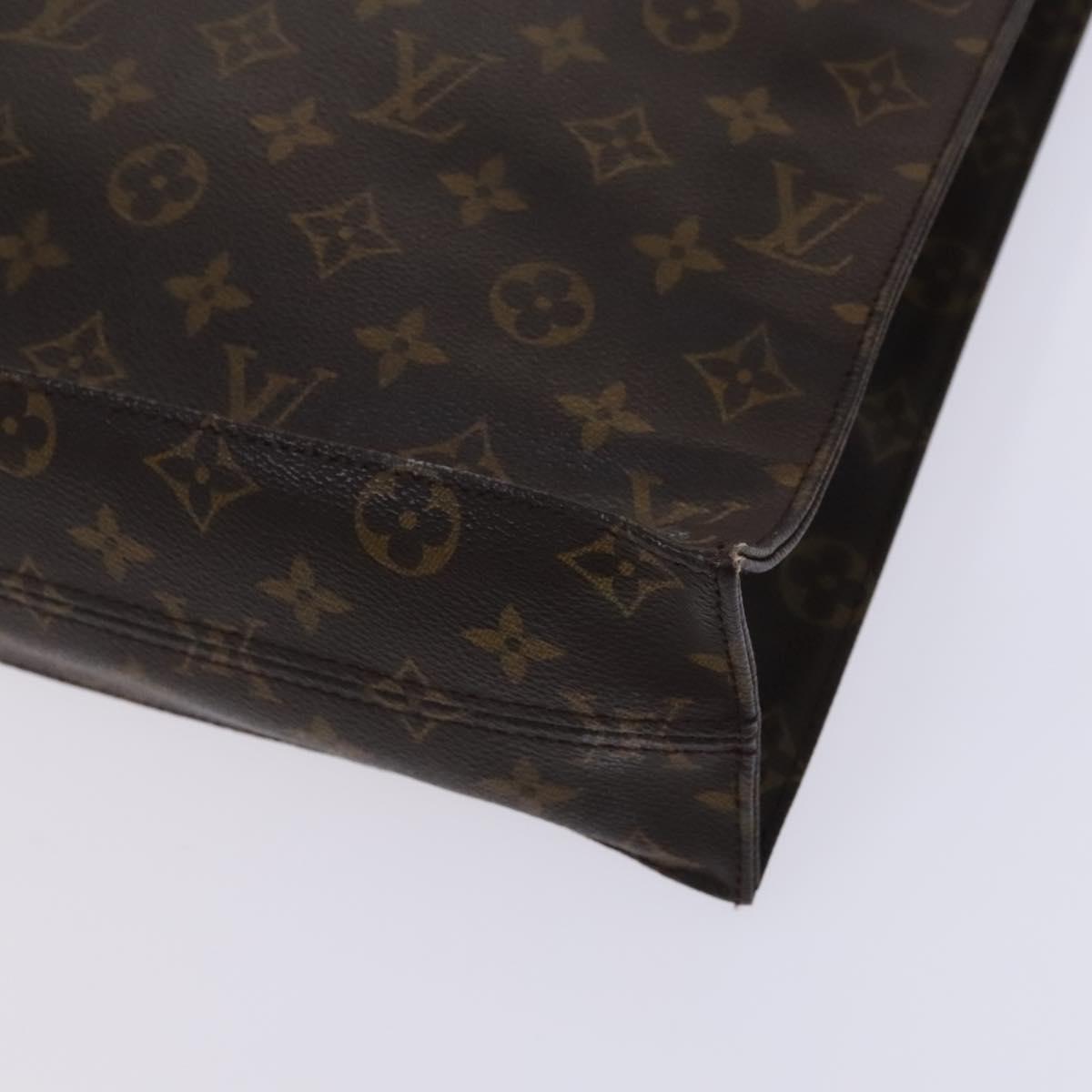 LOUIS VUITTON Monogram Sac Plat Hand Bag M51140 LV Auth EC628