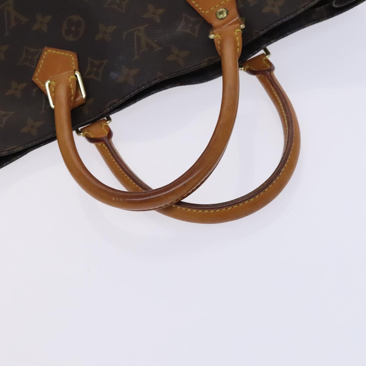 LOUIS VUITTON Monogram Sac Plat Hand Bag M51140 LV Auth EC628