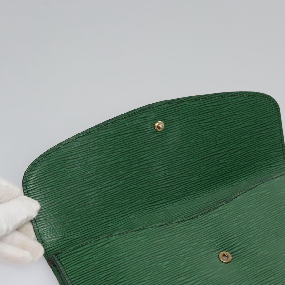 LOUIS VUITTON Epi Montaigne 27 Clutch Bag Green M52654 LV Auth EC643