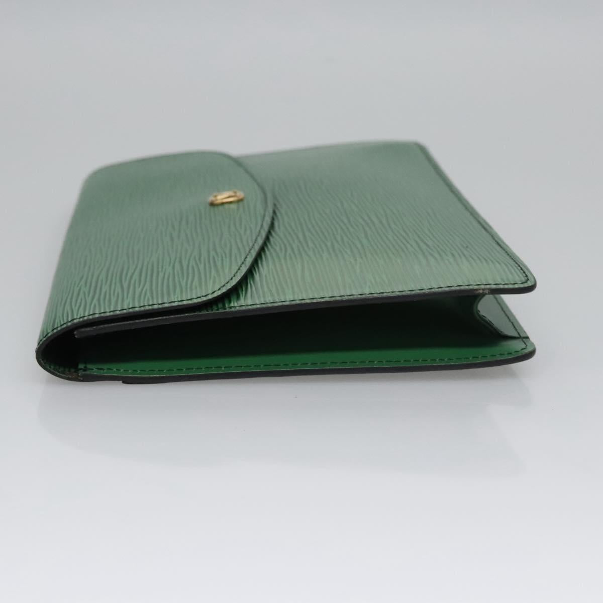 LOUIS VUITTON Epi Montaigne 27 Clutch Bag Green M52654 LV Auth EC643