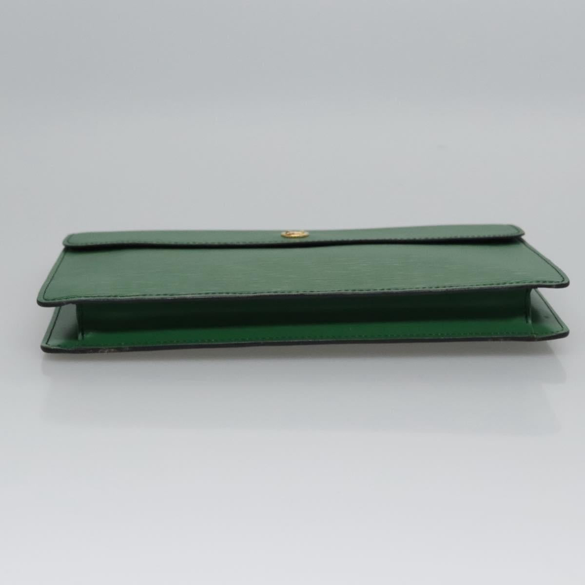 LOUIS VUITTON Epi Montaigne 27 Clutch Bag Green M52654 LV Auth EC643