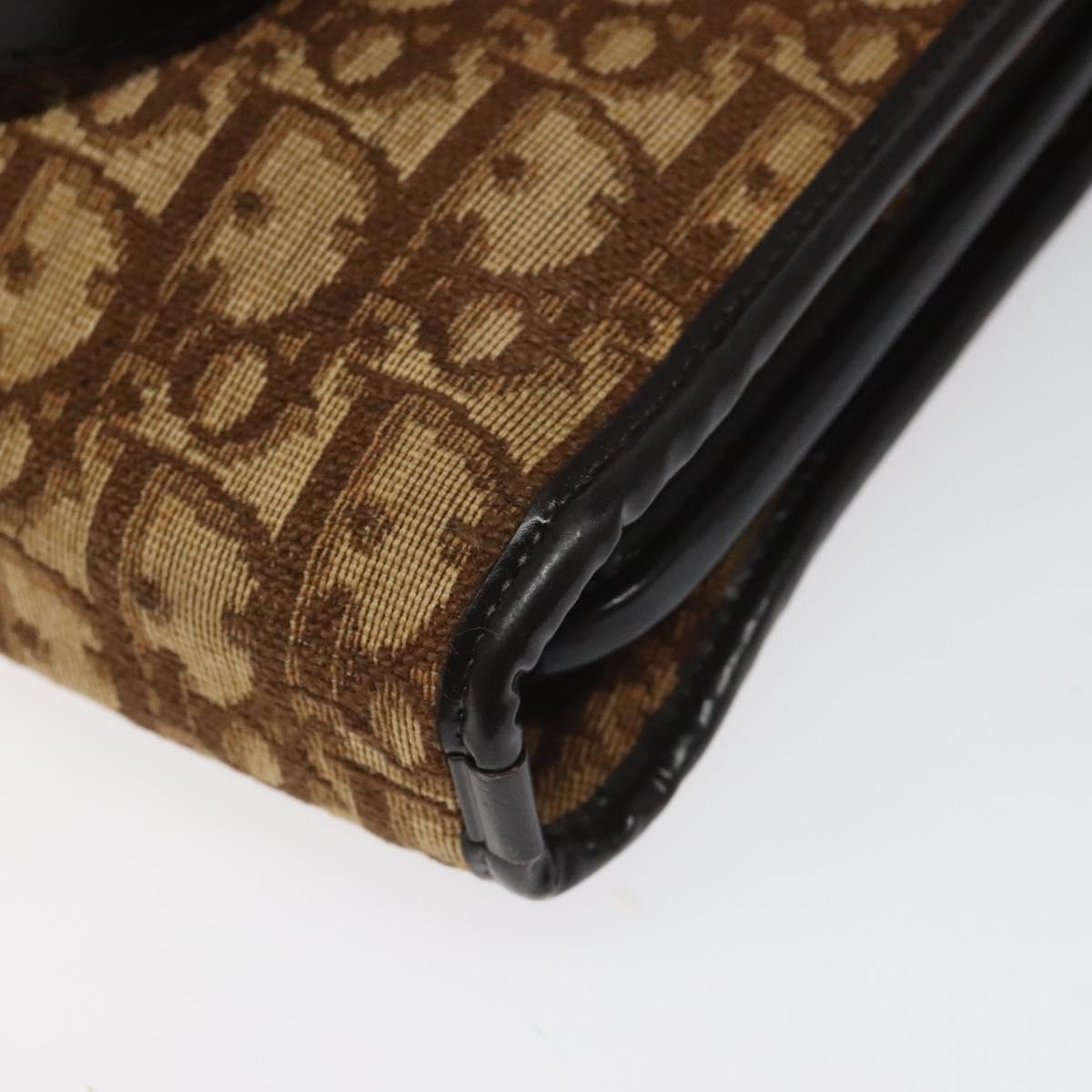 Christian Dior Trotter Canvas Hand Bag Brown Auth EC646