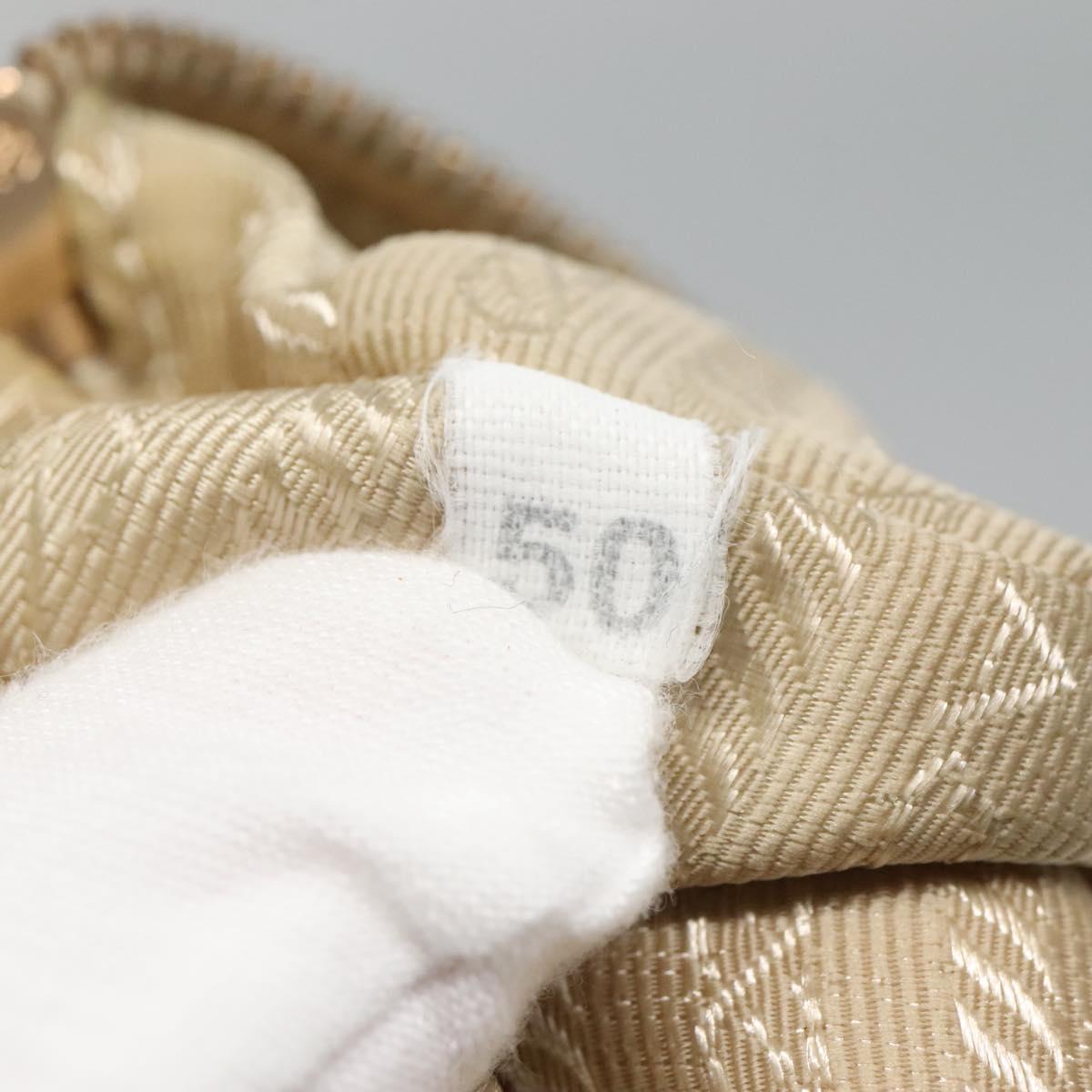 PRADA Shoulder Bag Nylon Orange Gold Auth EC663