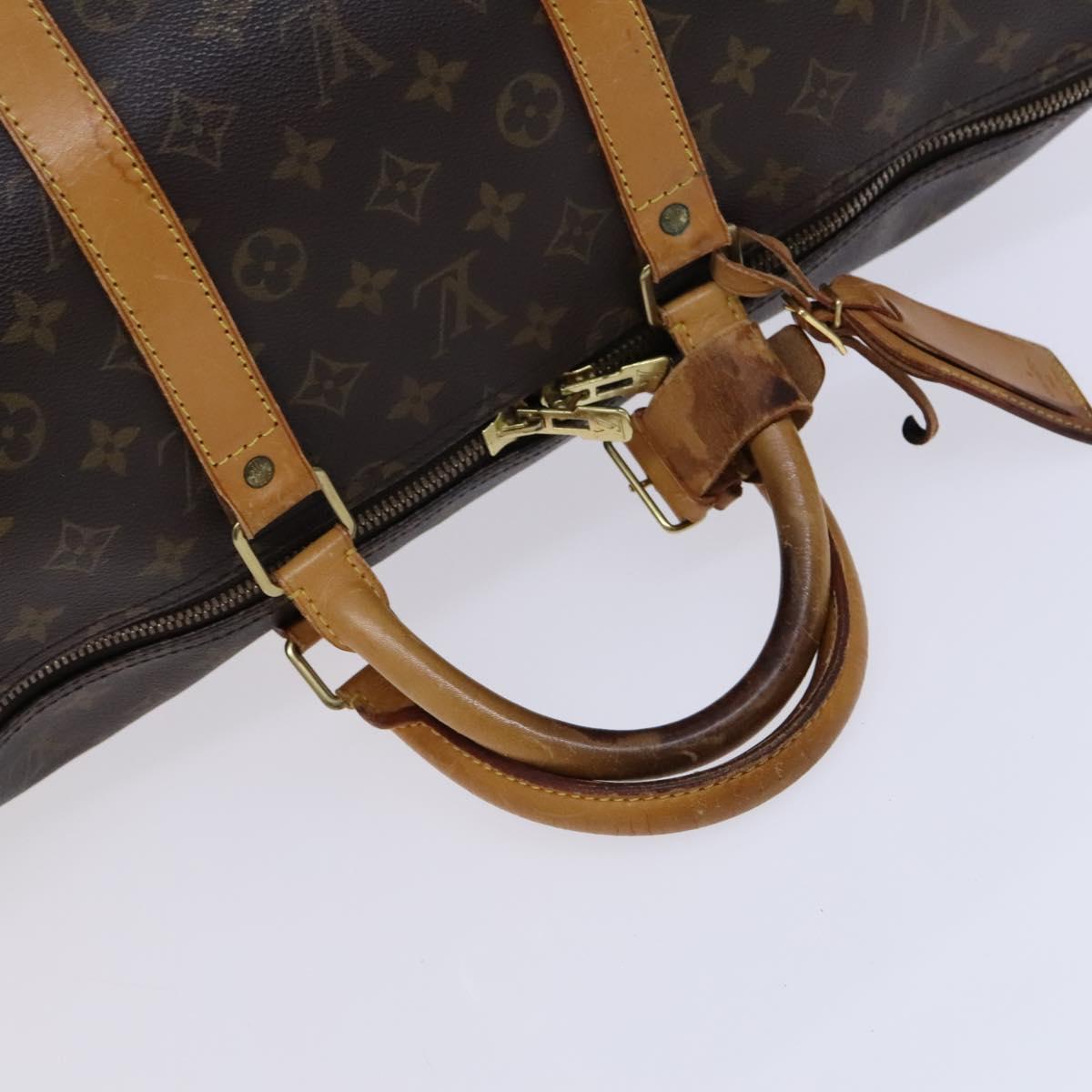 LOUIS VUITTON Monogram Keepall 55 Boston Bag M41424 LV Auth EC683