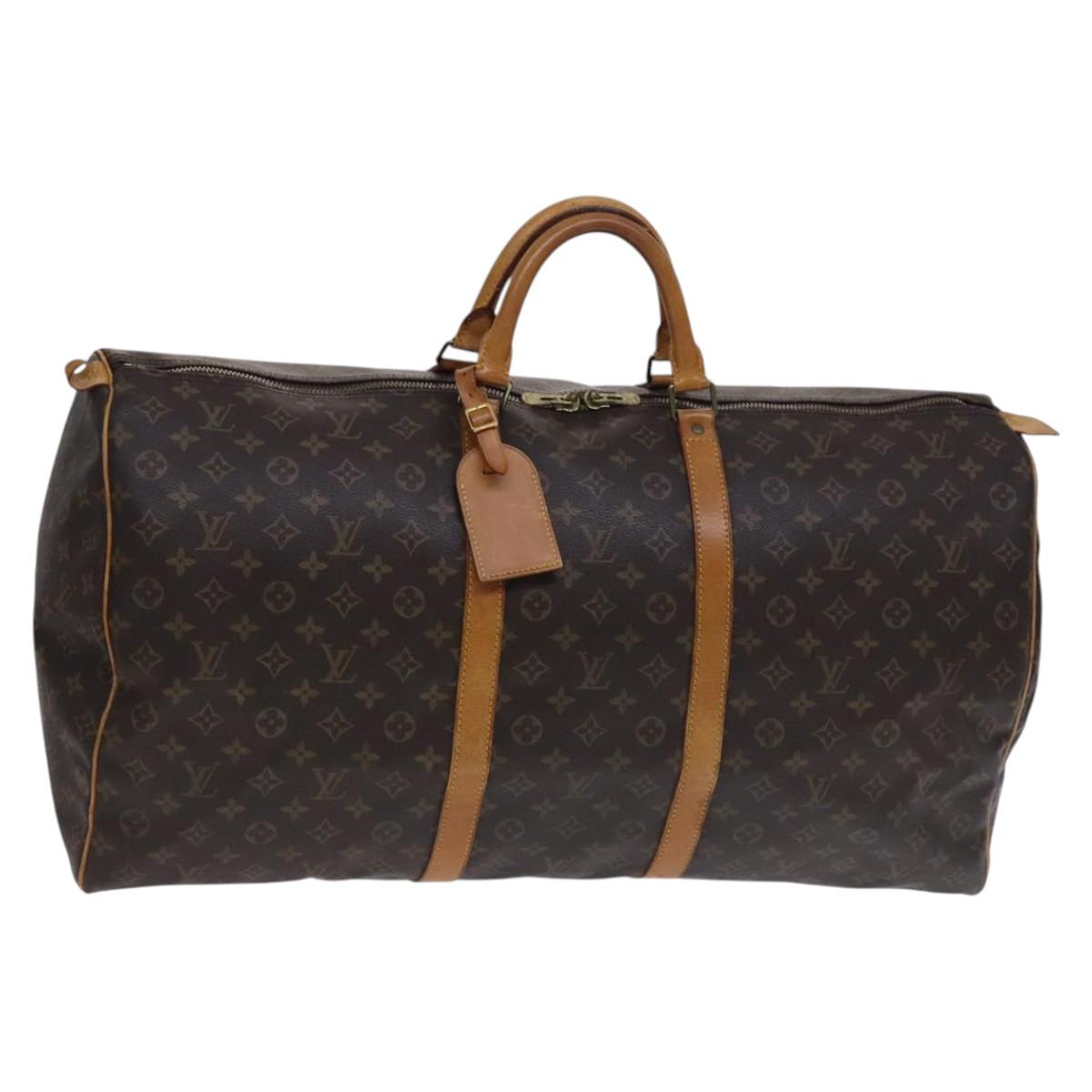 LOUIS VUITTON Monogram Keepall 60 Boston Bag M41422 LV Auth EC687