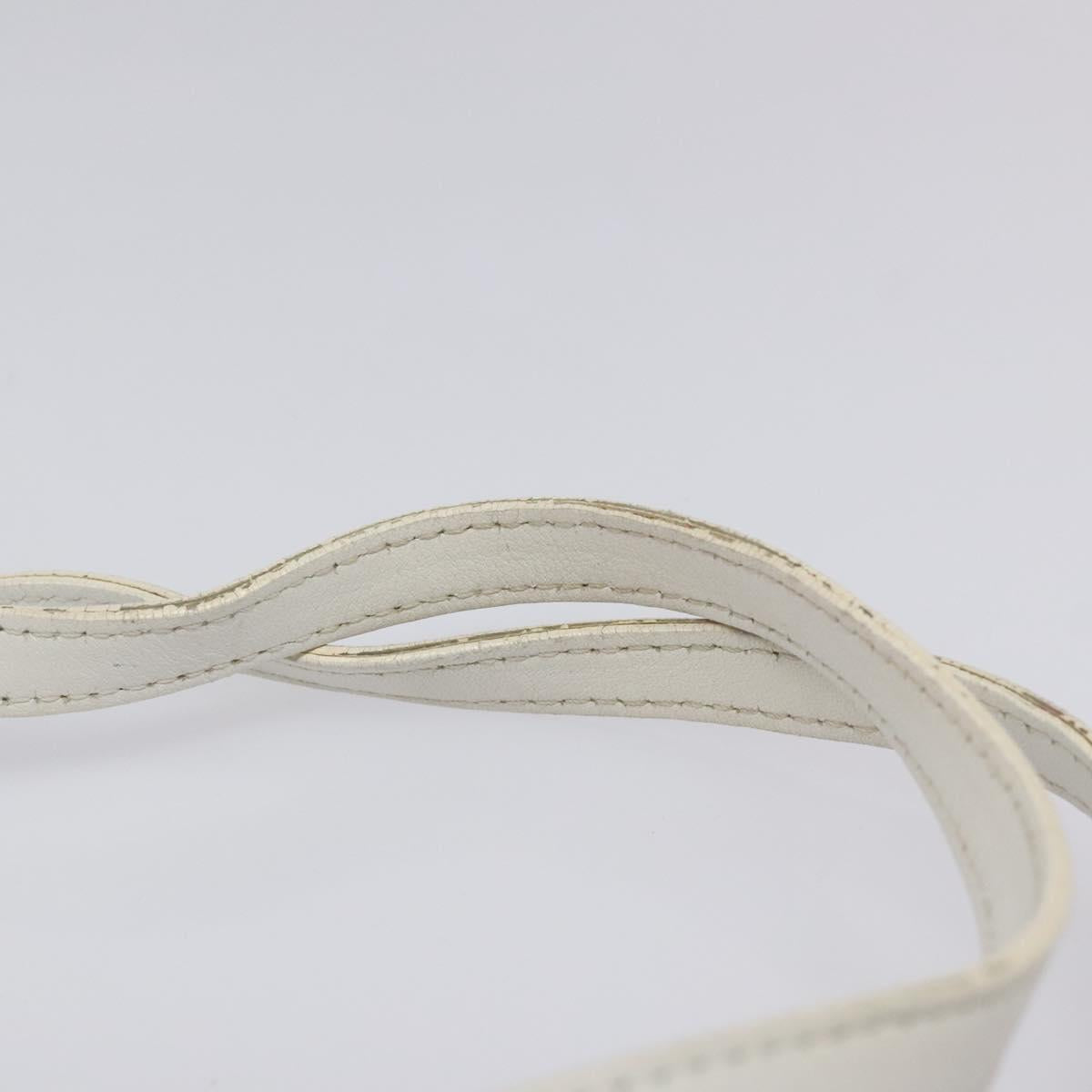 Christian Dior Trotter Canvas Tote Bag Pink White Silver Auth EC695