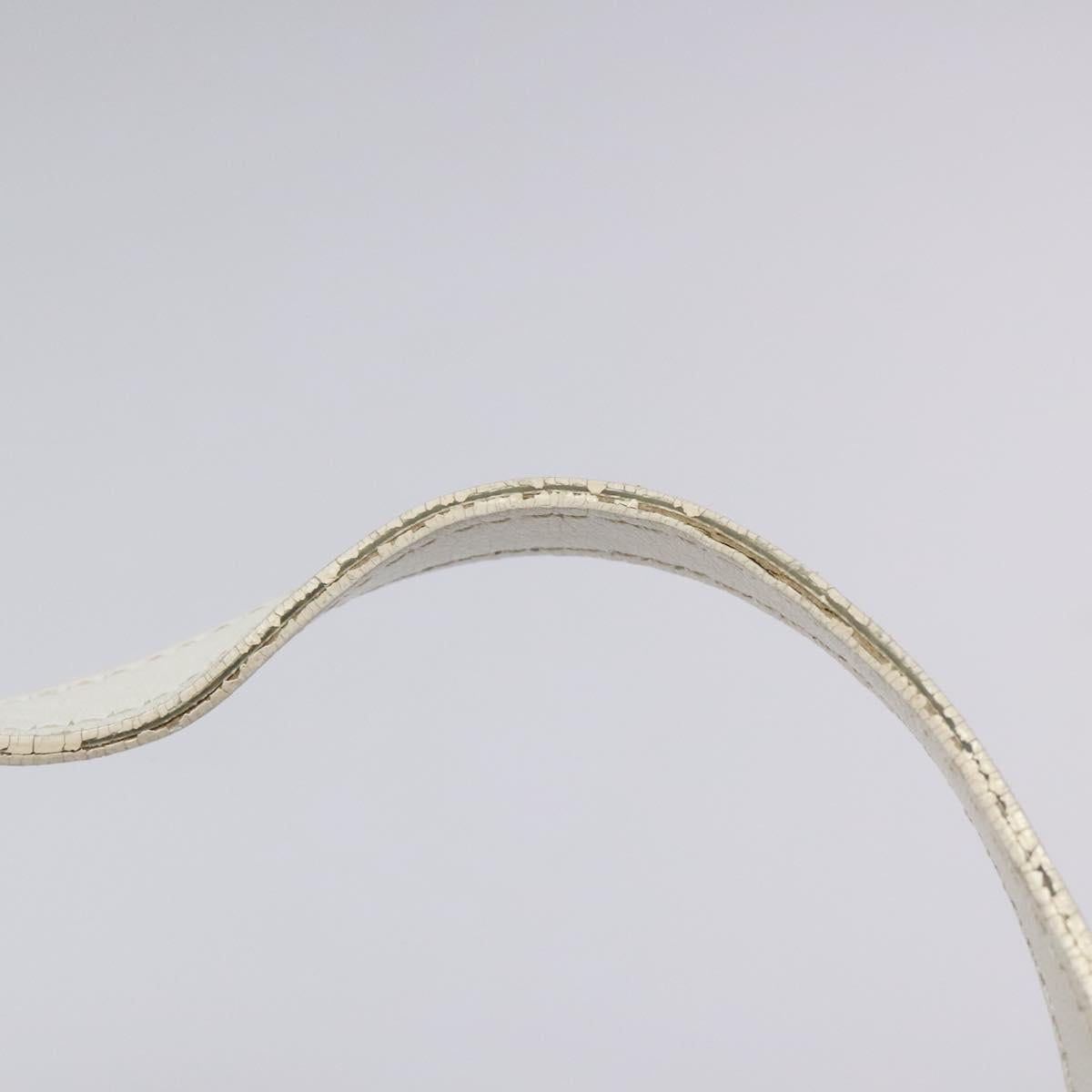 Christian Dior Trotter Canvas Tote Bag Pink White Silver Auth EC695