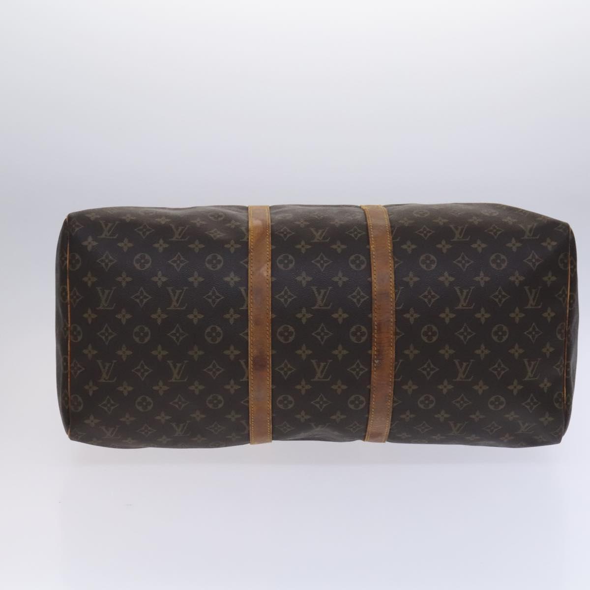 LOUIS VUITTON Monogram Keepall 55 Boston Bag M41424 LV Auth EC703