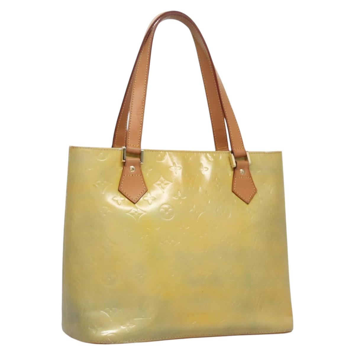 LOUIS VUITTON Monogram Vernis Houston Hand Bag Gris M91053 LV Auth EC710