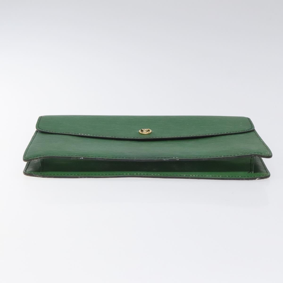 LOUIS VUITTON Epi Montaigne 27 Clutch Bag Green M52654 LV Auth EC712