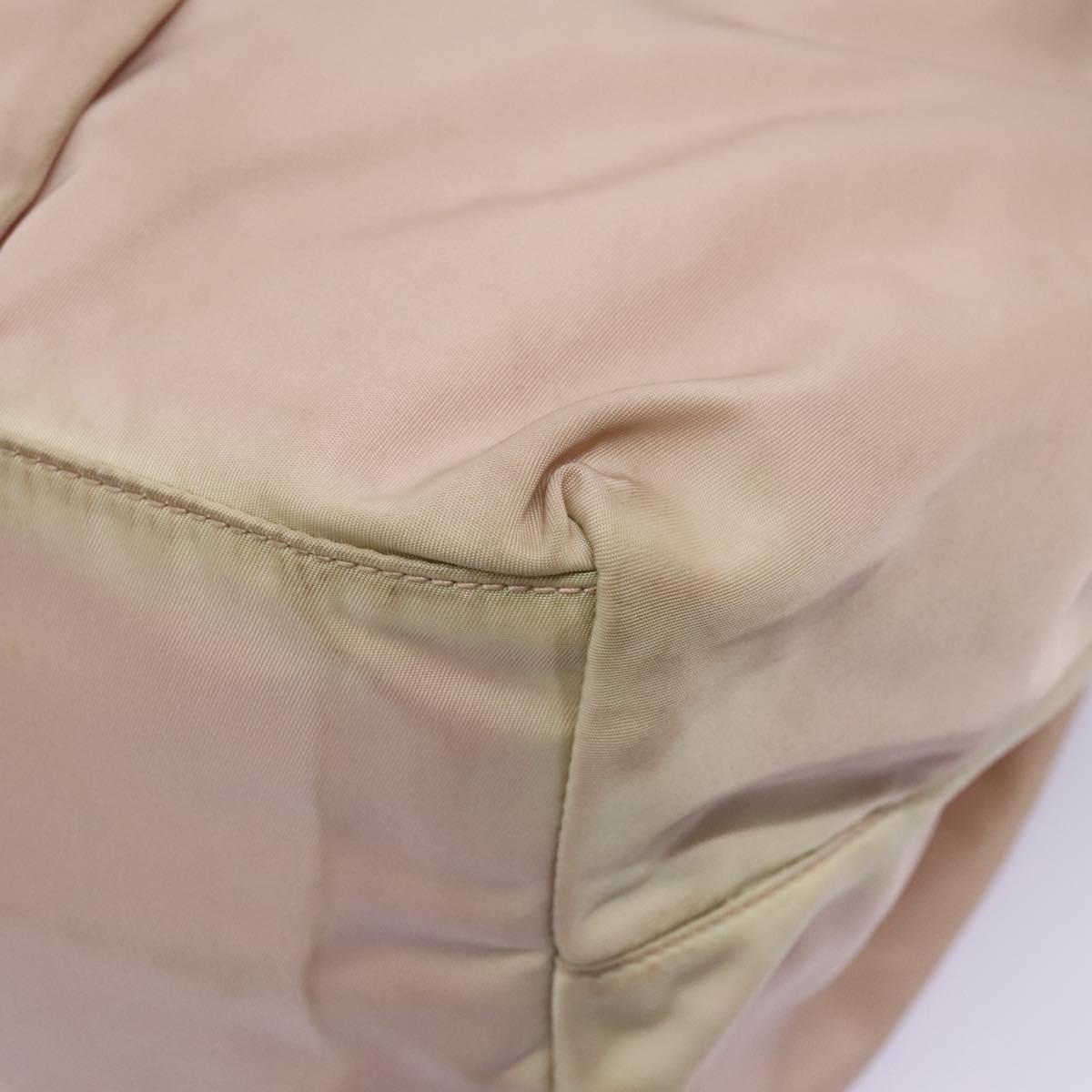 PRADA Hand Bag Nylon Leather 2way Pink Gold Auth EC720