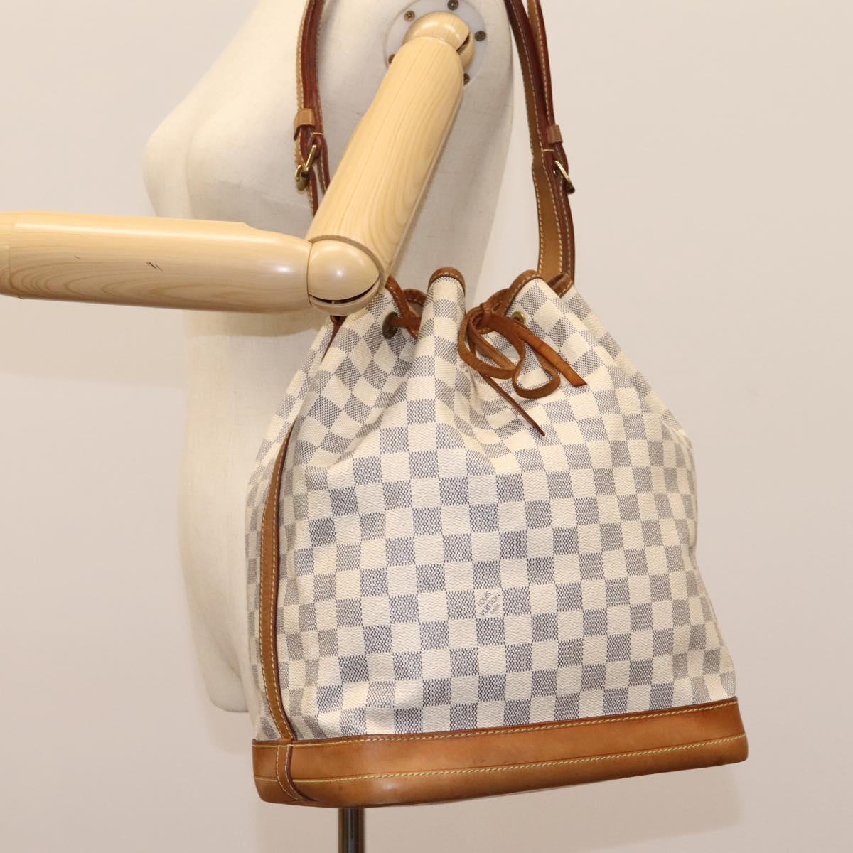 LOUIS VUITTON Damier Azur Noe Shoulder Bag N42222 LV Auth EC723