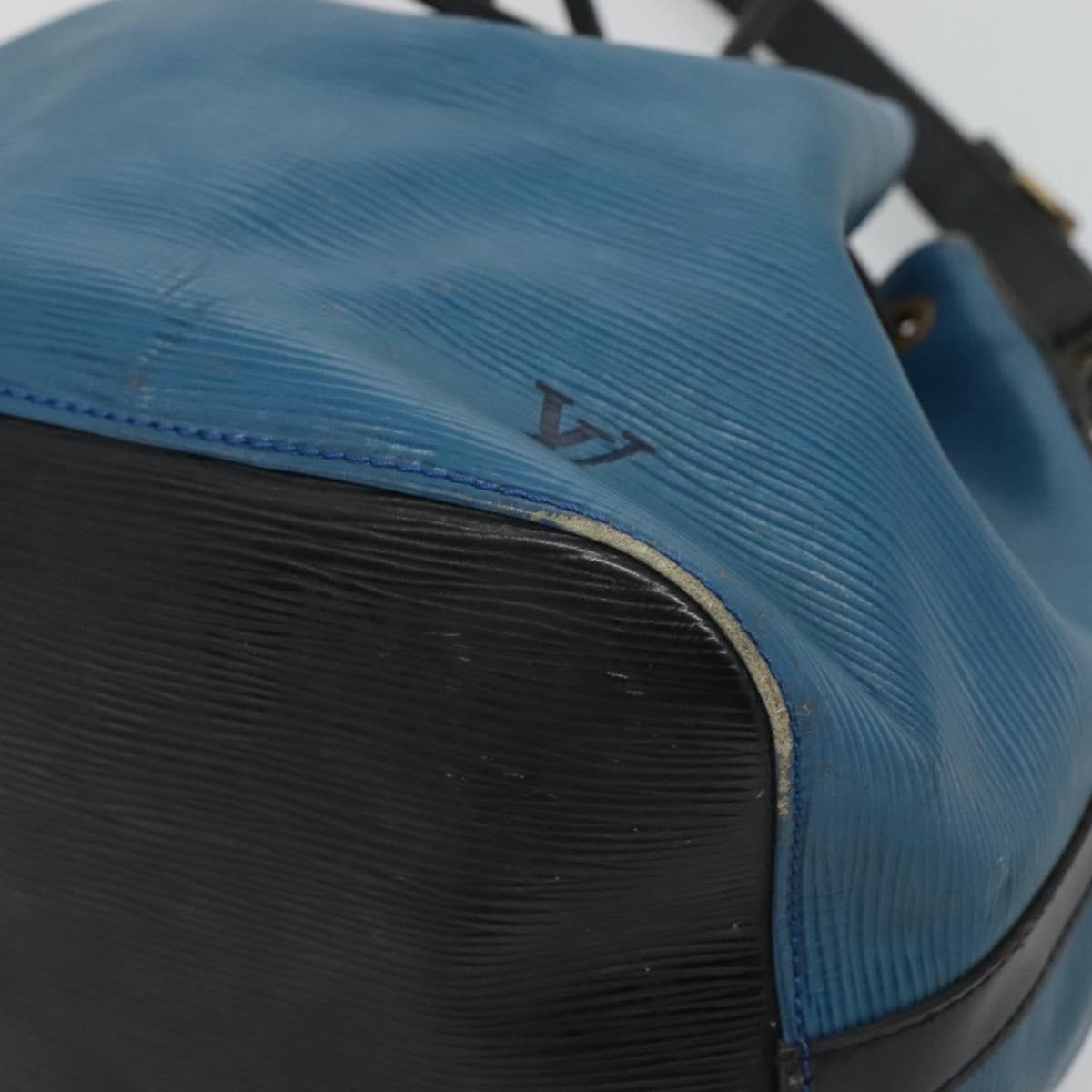 LOUIS VUITTON Epi Petit Noe Shoulder Bag Bicolor Black Blue M44152 Auth EC728